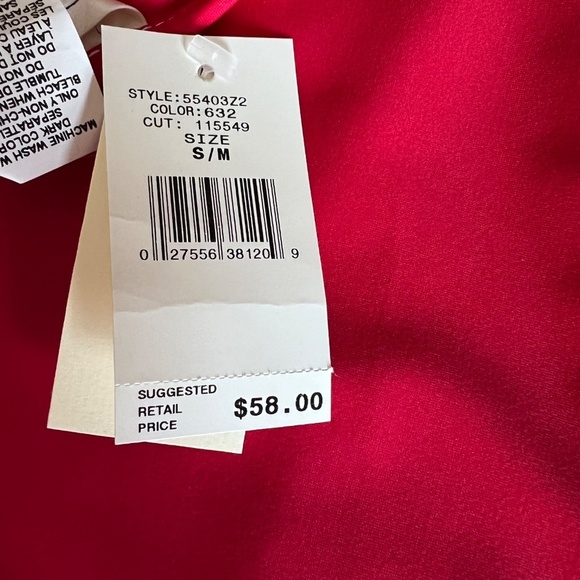 Oscar De La Renta Red Swimsuit Size 10 With Matching Cover-Up Mini Skirt S/M NWT - Picture 8 of 12